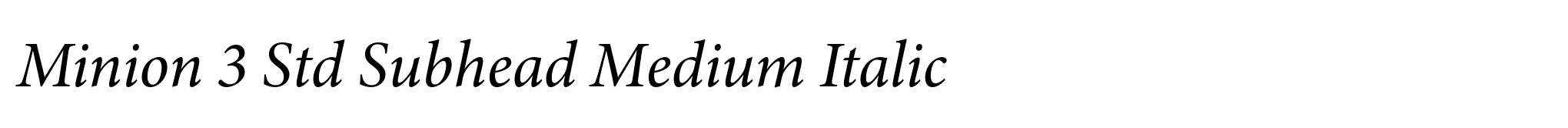 Minion 3 Std Subhead Medium Italic image